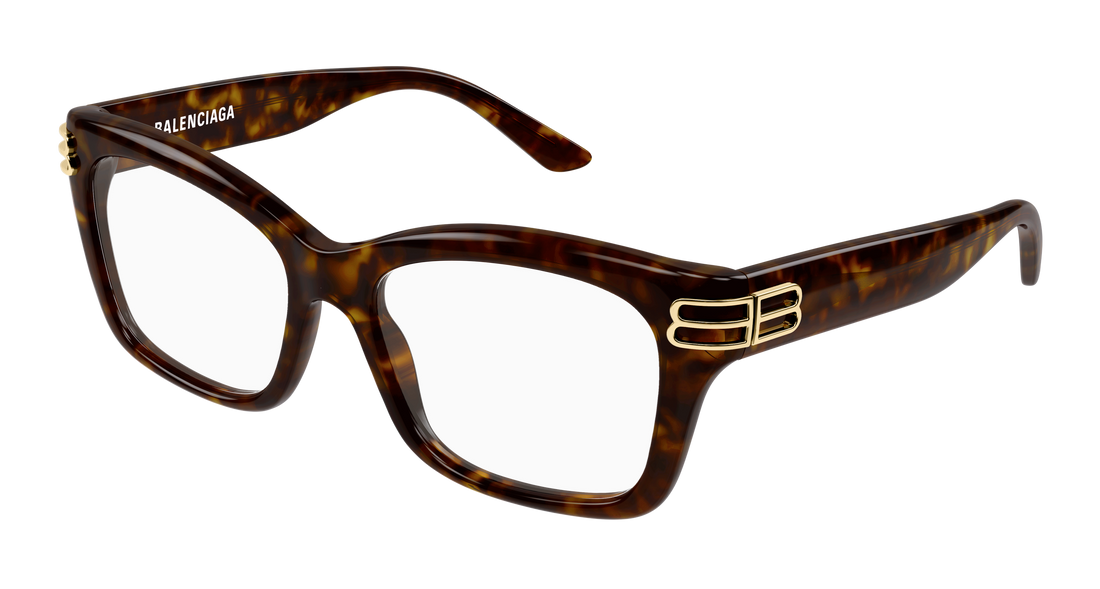 Occhiali da vista balenciaga bb0472o 002 havana rectangular / squared femenino taglia 54mm - Vista principale