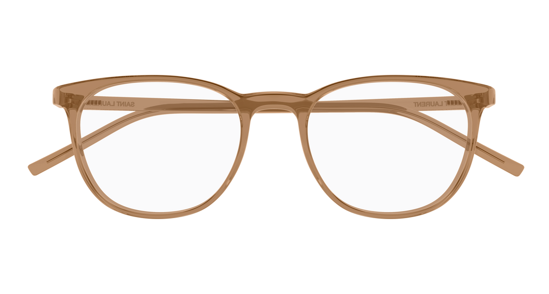 Occhiali da vista saint laurent sl 884 006 marron round/oval/panthos unisex taglia 51mm - Vista dettagliata