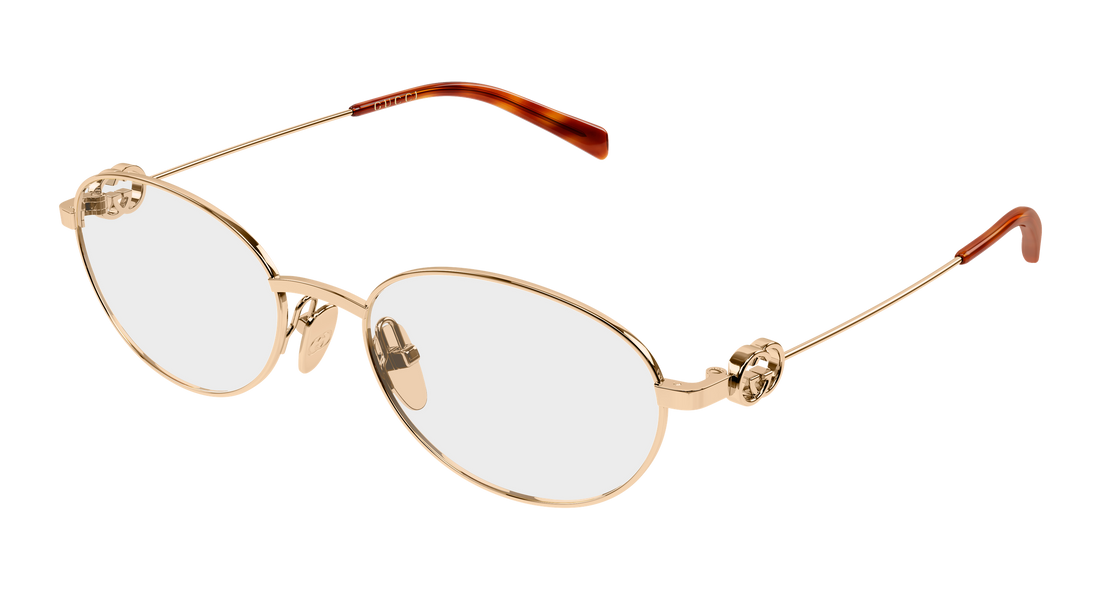 Glasögon gucci gg2227o 003 dorado round/oval/panthos femenino storlek 53mm - Huvudvy