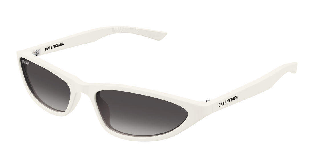 Solbriller balenciaga bb0402s 006 blanco round/oval/panthos femenino størrelse 59mm - Hovedvisning