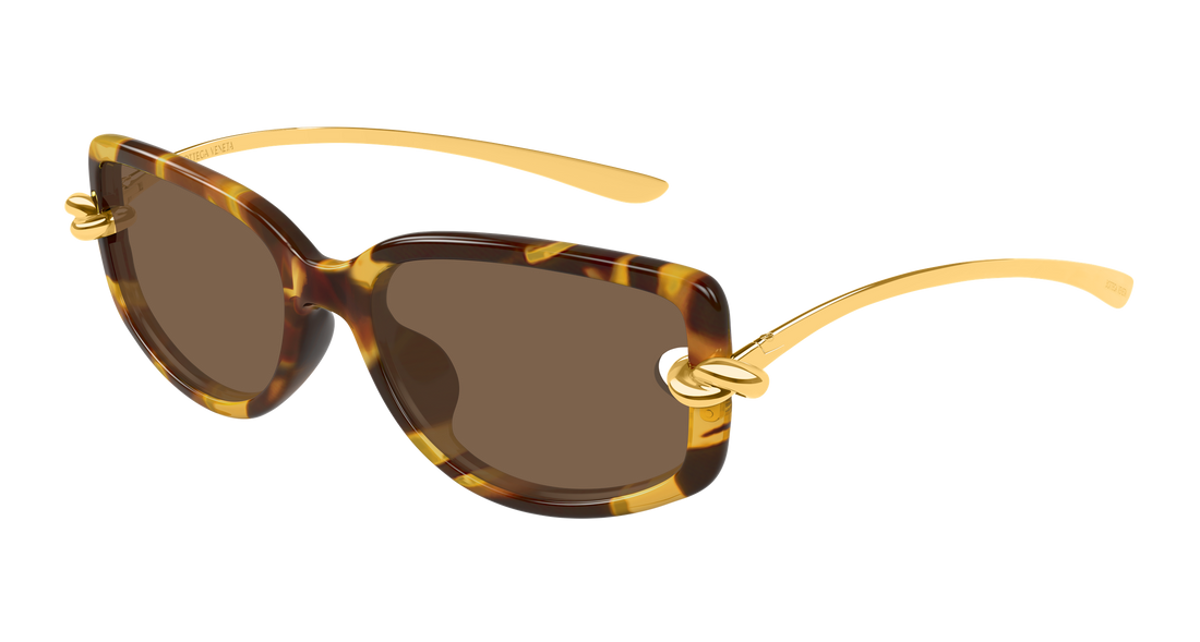 Lunettes de soleil bottega veneta bv1440sa 002 havana geometrical/directional femenino taille 59mm - Vue principale