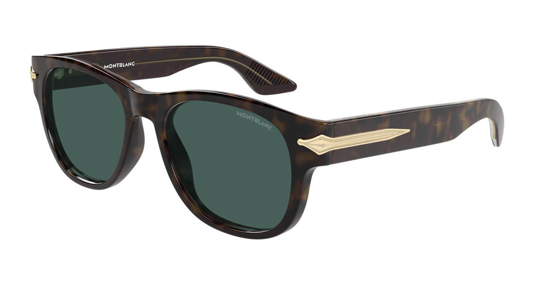 Occhiali da sole montblanc mb0478s 002 havana rectangular / squared masculino taglia 54mm - Vista principale