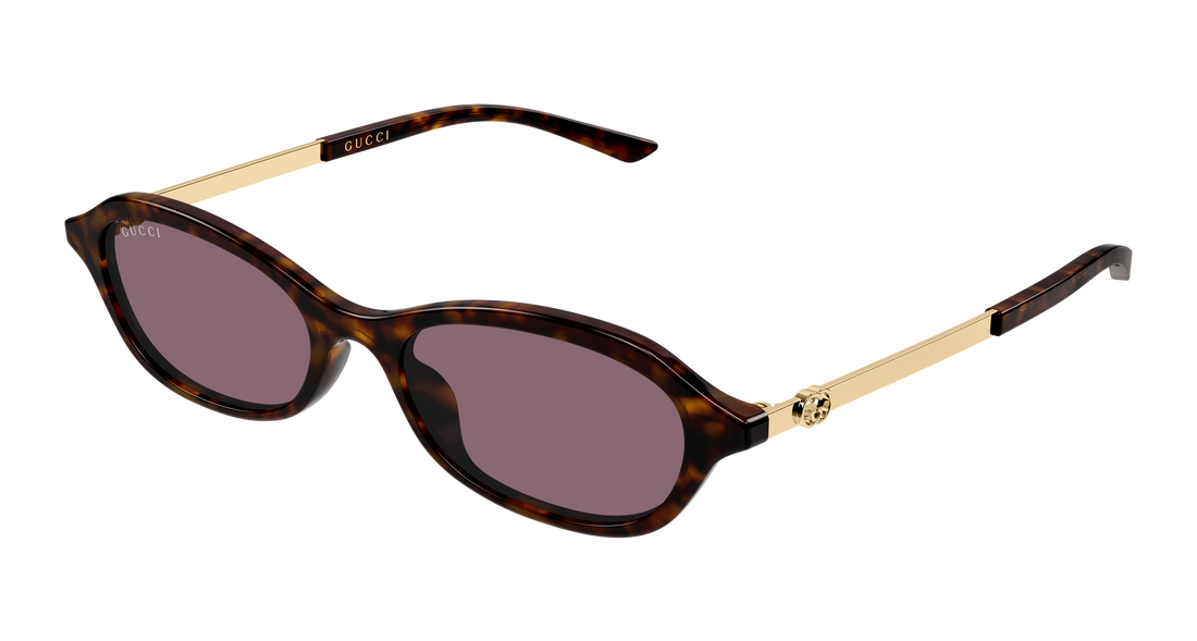 Solglasögon gucci gg2212s 003 havana round/oval/panthos femenino storlek 52mm - Huvudvy