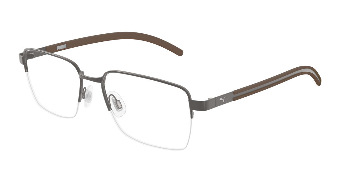 Prescription glasses puma pu0551o 003 plateado rectangular / squared masculino size 55mm - Main view