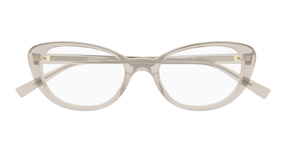 Occhiali da vista saint laurent sl 822 opt 006 beige cat eye femenino taglia 52mm - Vista dettagliata