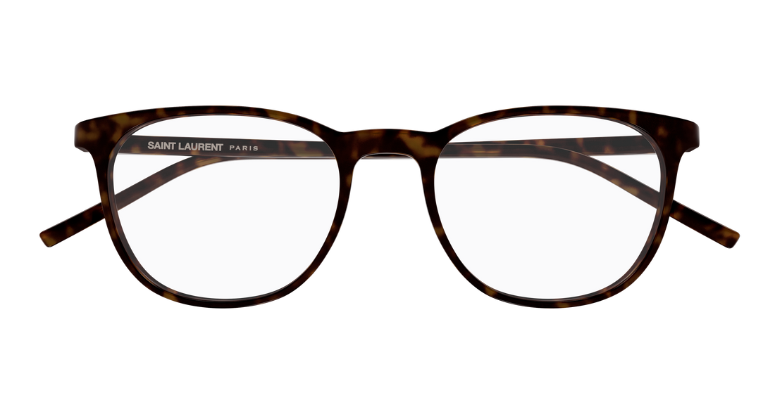 Occhiali da vista saint laurent sl 884 002 havana round/oval/panthos unisex taglia 51mm - Vista dettagliata