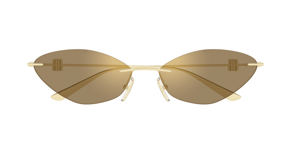 Lunettes de soleil balenciaga bb0536s 005 dorado geometrical/directional femenino taille 63mm - Vue détaillée