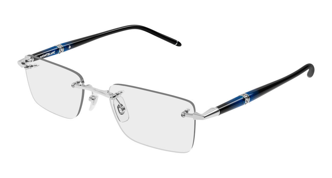Brillen montblanc mb0536o 004 plateado rectangular / squared masculino größe 54mm - Hauptansicht
