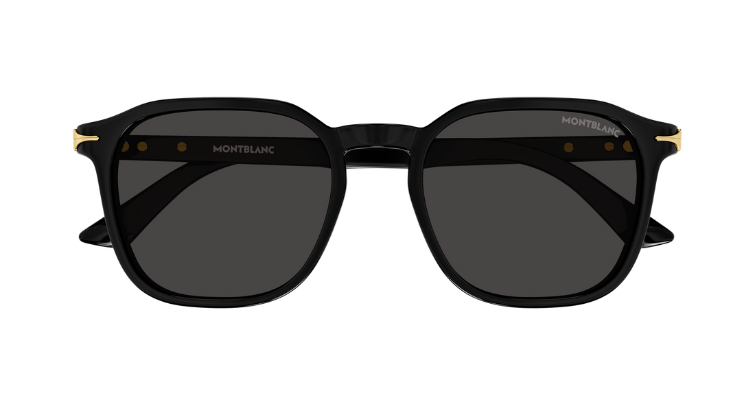 Zonnebrillen montblanc mb0516s 001 negro rectangular / squared masculino maat 52mm - Detailaanzicht