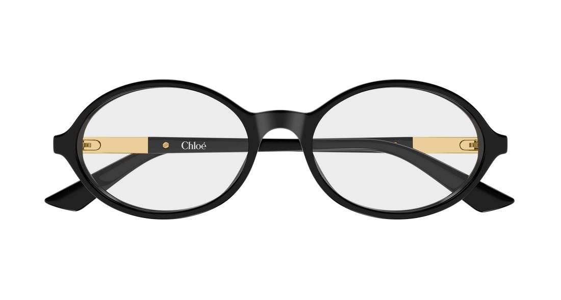 Briller chloé ch0367o 001 negro round/oval/panthos femenino størrelse 54mm - Detaljeret visning