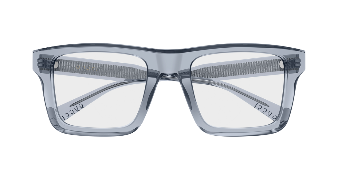 Occhiali da vista gucci gg2070o 004 gris rectangular / squared masculino taglia 53mm - Vista dettagliata
