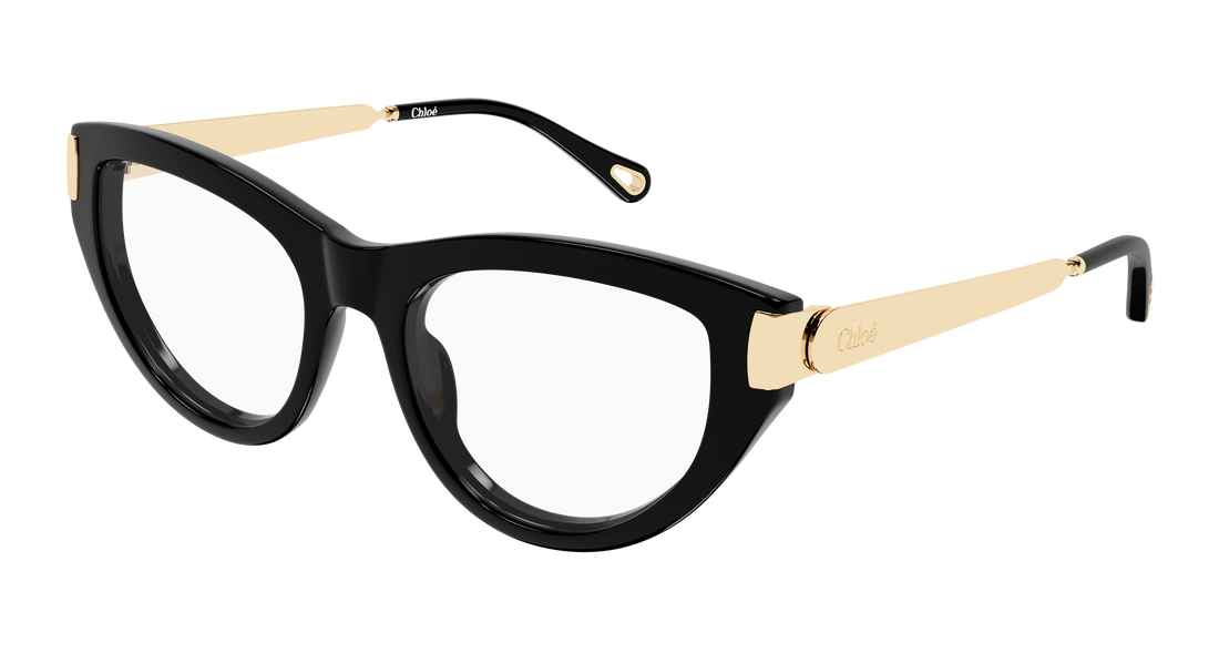 Prescription glasses chloé ch0352o 001 negro cat eye femenino size 53mm - Main view