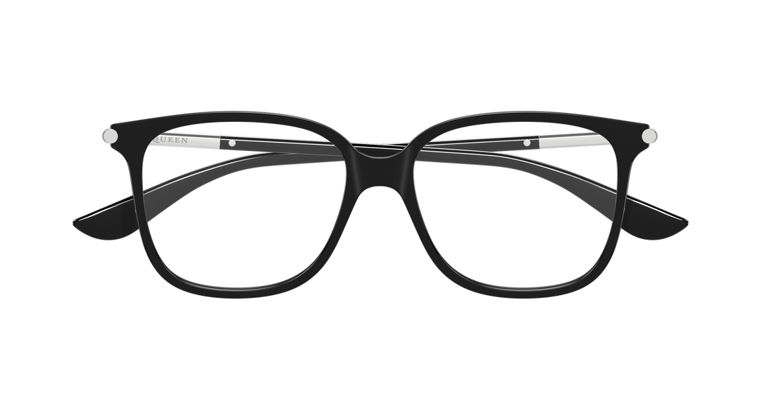 Brillen alexander mcqueen am0554o 005 negro cat eye femenino größe 53mm - Detailansicht