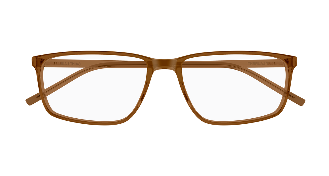 Occhiali da vista saint laurent sl 886 006 marron rectangular / squared masculino taglia 57mm - Vista dettagliata