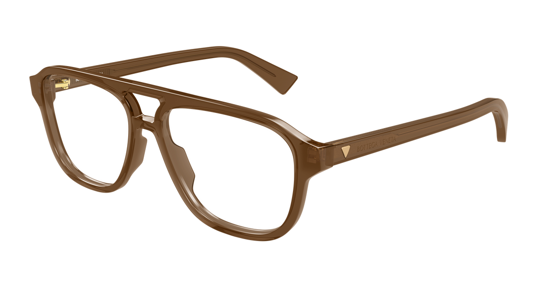 Occhiali da vista bottega veneta bv1294o 005 marron pilot/navigator masculino taglia 56mm - Vista principale