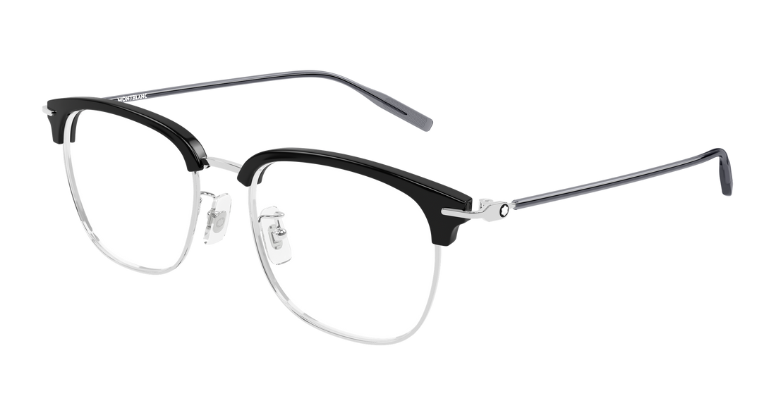 Occhiali da vista montblanc mb0492oa 001 plateado rectangular / squared masculino taglia 55mm - Vista principale