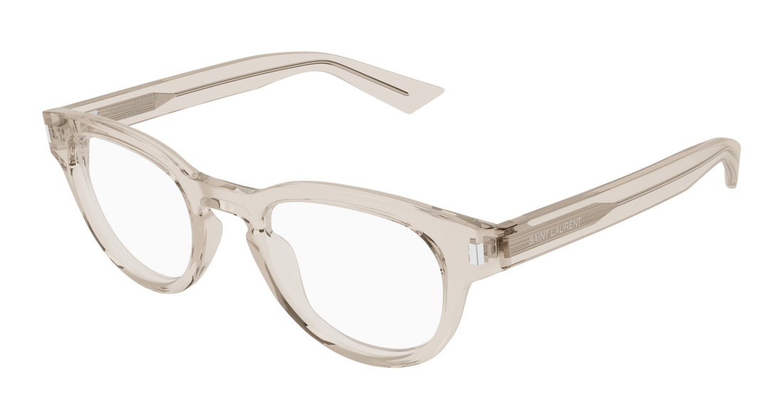 Occhiali da vista saint laurent sl 876 opt 004 beige round/oval/panthos masculino taglia 48mm - Vista principale