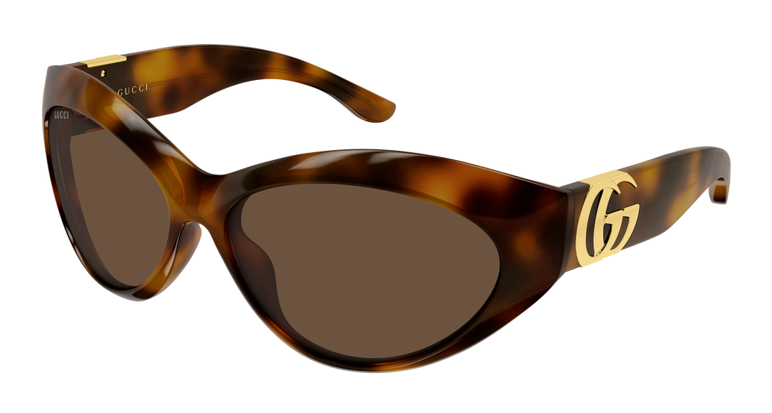 Solbriller gucci gg2269s 002 havana cat eye femenino størrelse 64mm - Hovedvisning