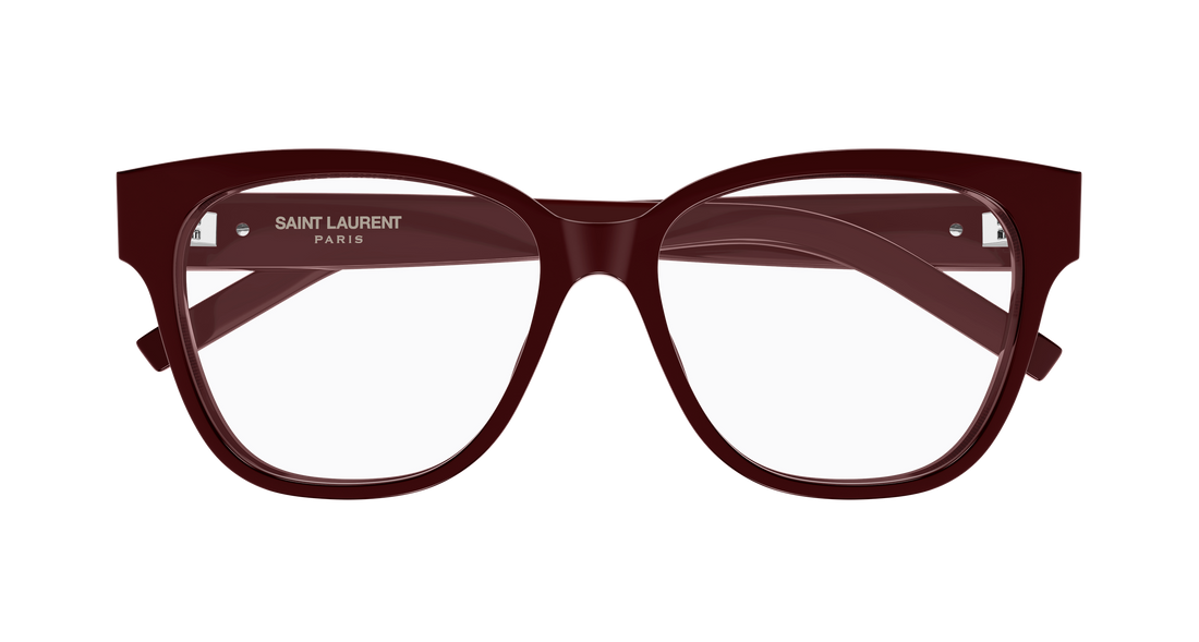 Prescription glasses saint laurent sl m33 010 burdeos rectangular / squared femenino size 53mm - Detailed view