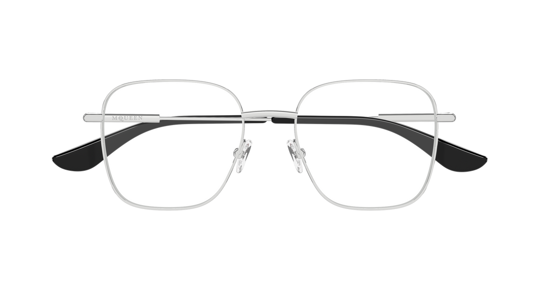 Gafas graduadas alexander mcqueen am0565o 001 plateado rectangular / squared femenino talla 51mm - Vista de detalle