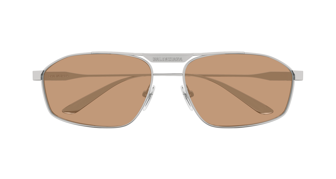 Lunettes de soleil balenciaga bb0416s 006 plateado pilot/navigator masculino taille 63mm - Vue détaillée