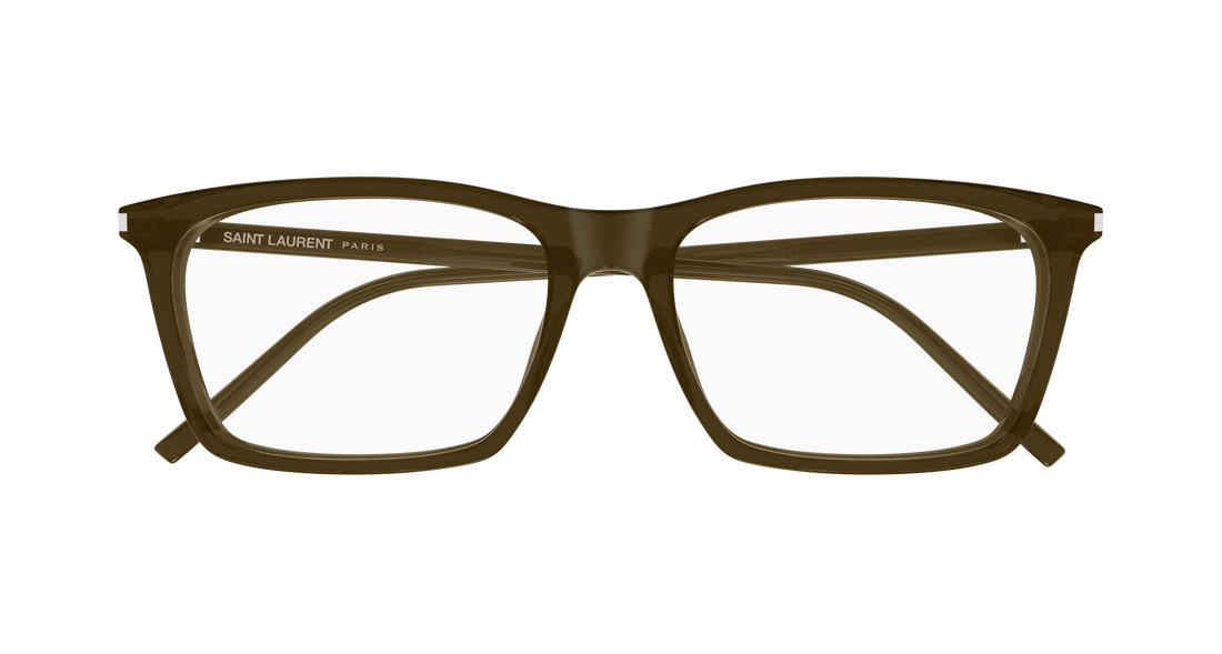Occhiali da vista saint laurent sl 296 013 marron rectangular / squared unisex taglia 57mm - Vista dettagliata