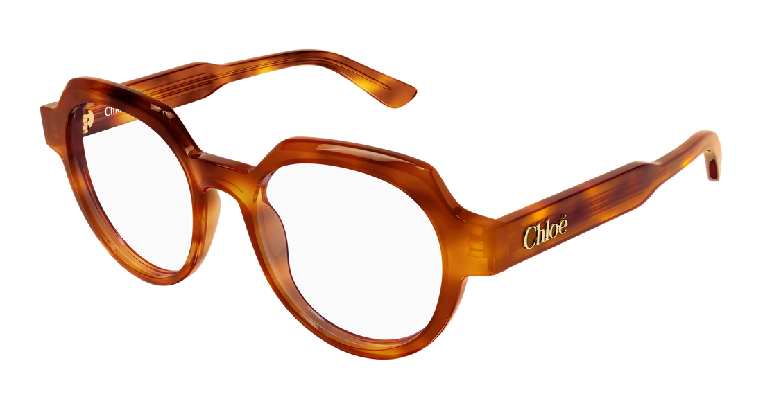 Óculos graduados chloé ch0379o 002 havana geometrical/directional femenino tamanho 51mm - Vista principal