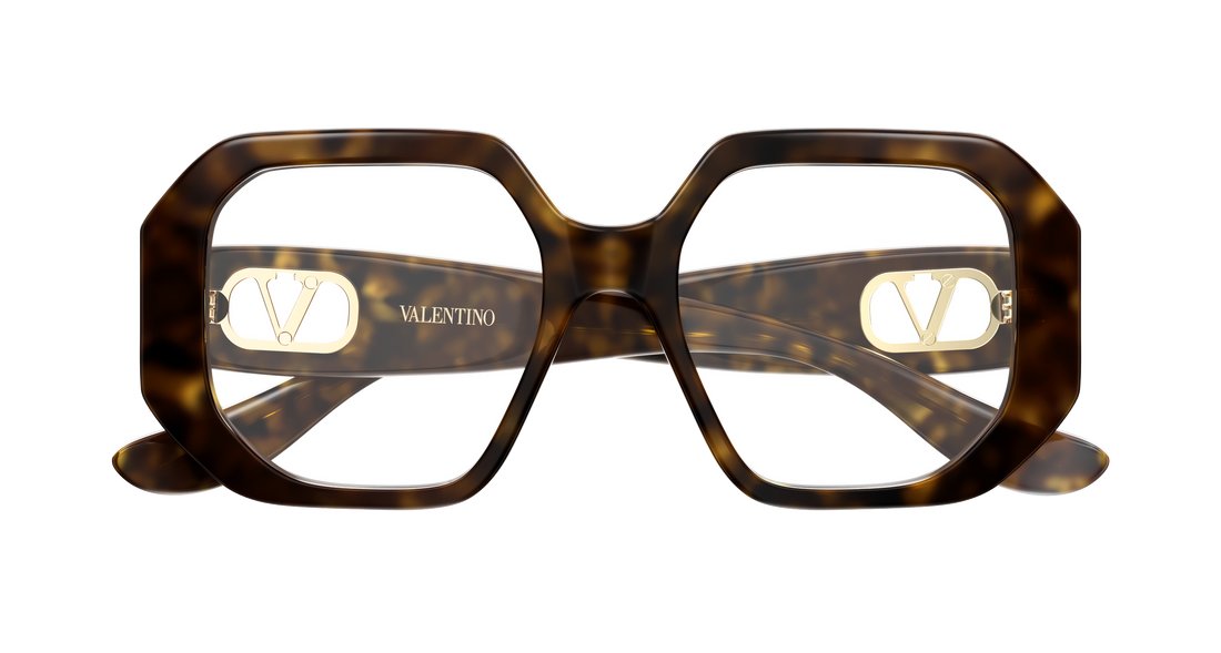 Occhiali da vista valentino vg0003o 003 havana geometrical/directional femenino taglia 51mm - Vista dettagliata