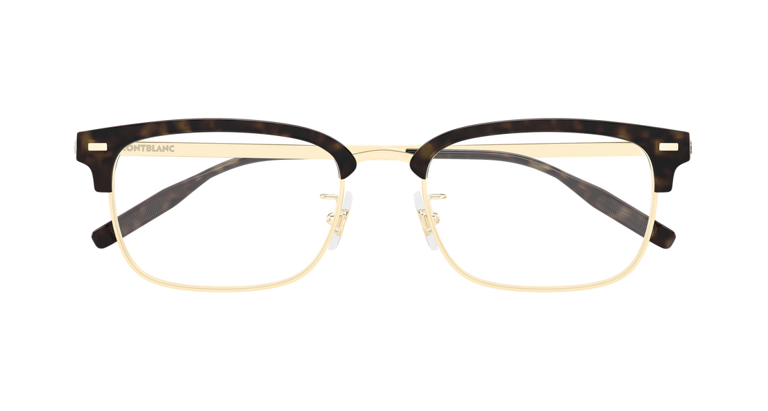 Briller montblanc mb0493oj 003 dorado rectangular / squared masculino størrelse 55mm - Detaljeret visning