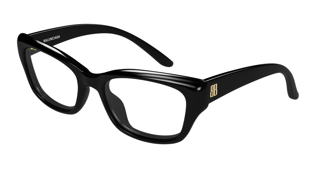 Briller balenciaga bb0518o 001 negro rectangular / squared femenino størrelse 54mm - Hovedvisning