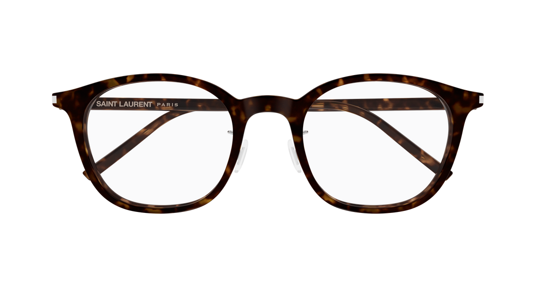 Occhiali da vista saint laurent sl 893/j 002 havana round/oval/panthos unisex taglia 51mm - Vista dettagliata