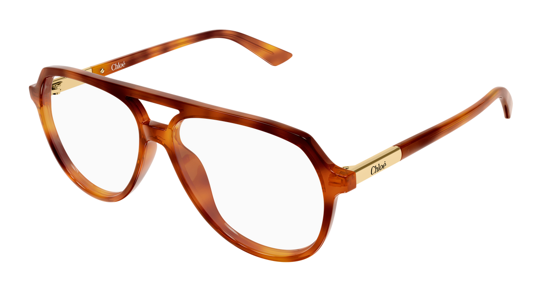 Briller chloé ch0366o 002 havana pilot/navigator femenino størrelse 57mm - Hovedvisning