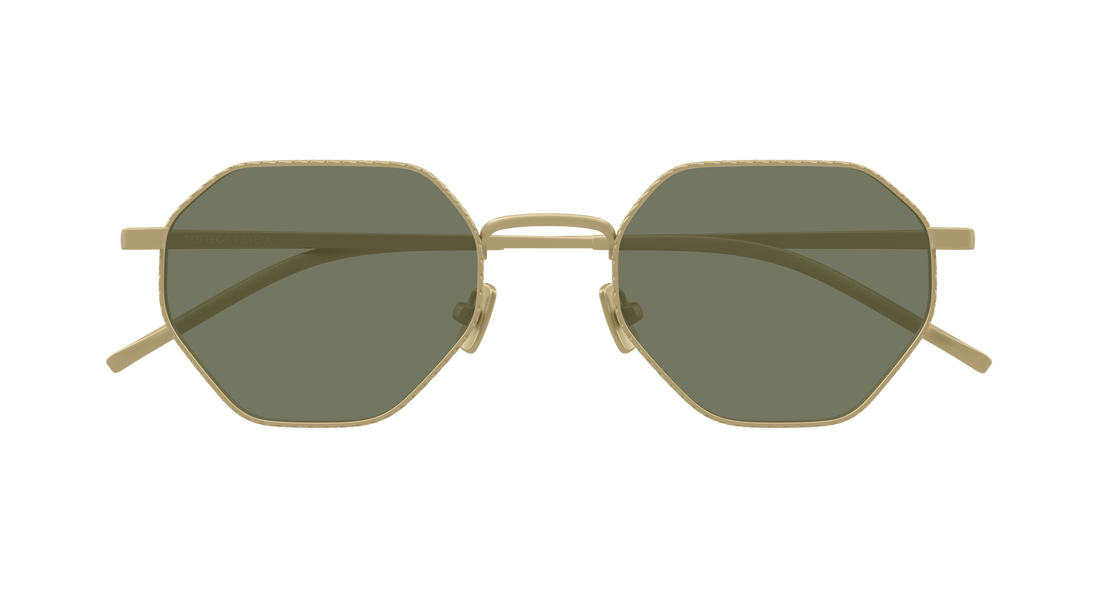 Occhiali da sole bottega veneta bv1471s 003 bronce round/oval/panthos unisex taglia 51mm - Vista dettagliata