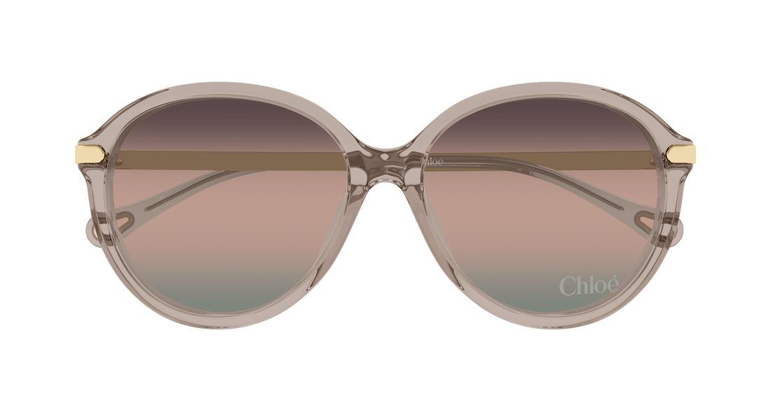 Gafas de sol chloé ch0358sk 005 marron round/oval/panthos femenino talla 59mm - Vista de detalle