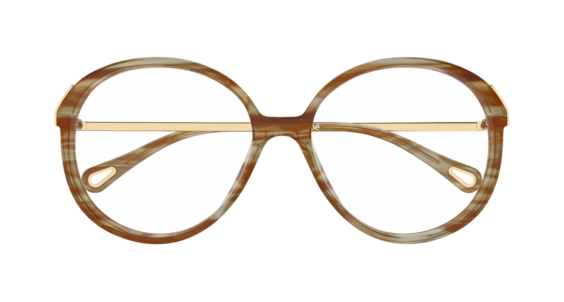 Brillen chloé ch0408o 004 havana round/oval/panthos femenino maat 58mm - Detailaanzicht