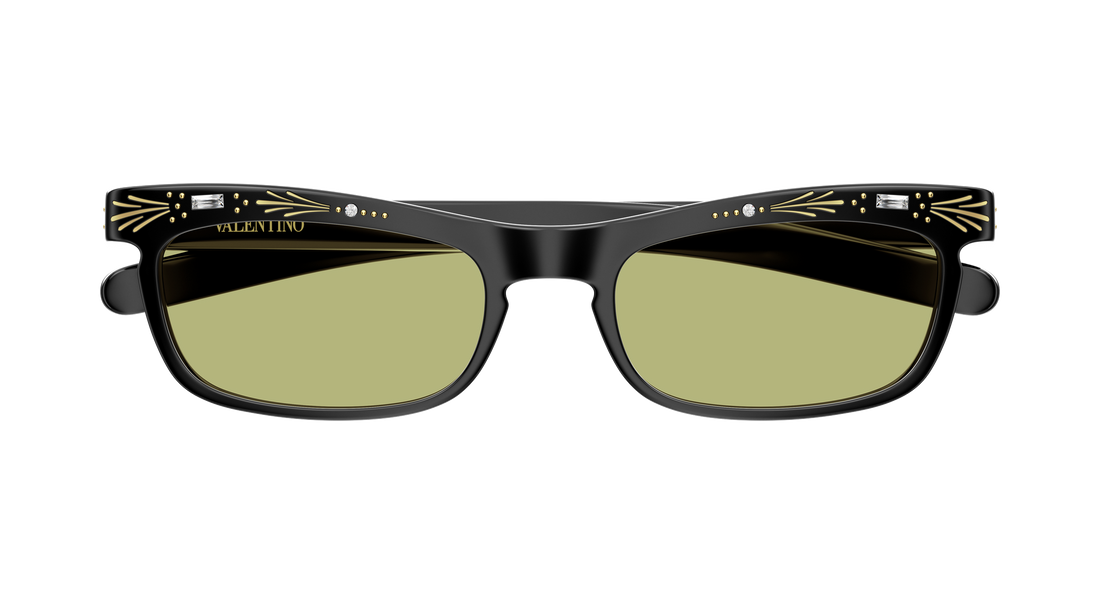 Occhiali da sole valentino vg0044s 002 negro rectangular / squared unisex taglia 52mm - Vista dettagliata