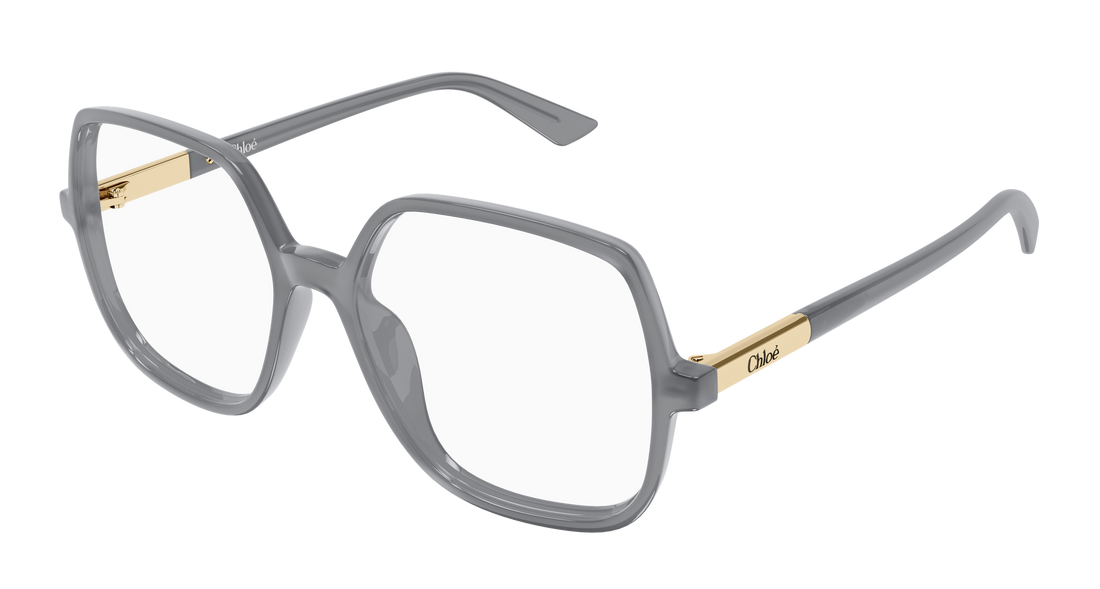 Briller chloé ch0368o 005 gris geometrical/directional femenino størrelse 54mm - Hovedvisning