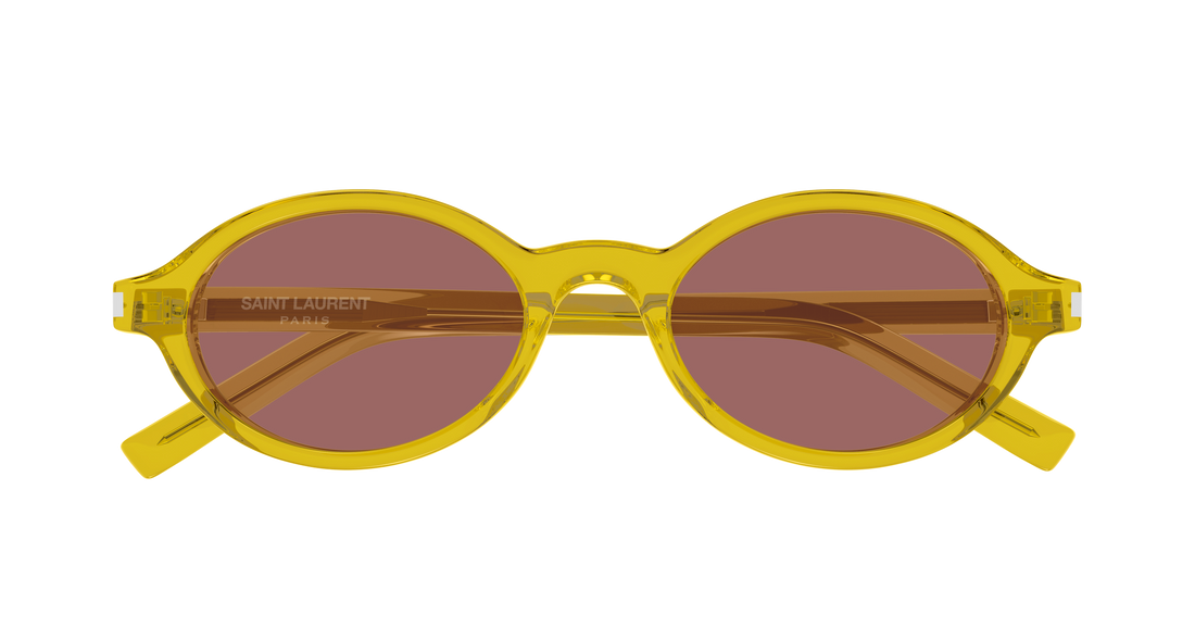 Okulary przeciwsłoneczne saint laurent sl 751 jeanne 004 amarillo round/oval/panthos femenino rozmiar 50mm - Widok szczegółowy