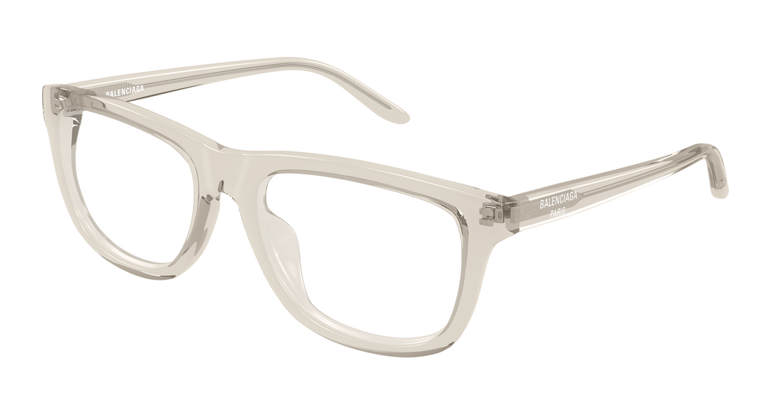 Glasögon balenciaga bb0531o 009 beige rectangular / squared masculino storlek 57mm - Huvudvy