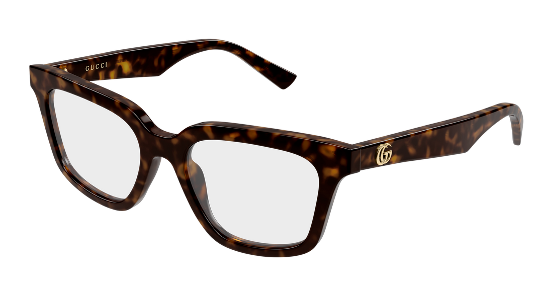 Prescription glasses gucci gg2180o 002 havana rectangular / squared femenino size 51mm - Main view