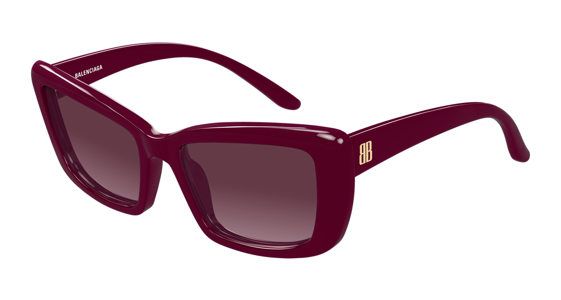 Solbriller balenciaga bb0515s 003 rojo butterfly femenino størrelse 56mm - Hovedvisning