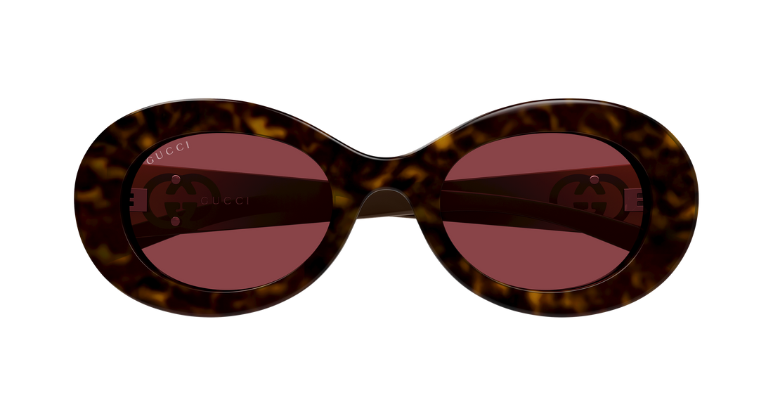 Sunglasses gucci gg2026s 002 havana round/oval/panthos femenino size 51mm - Detailed view