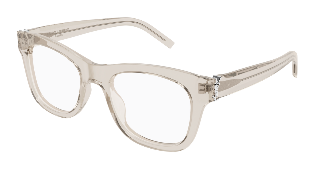 Prescription glasses saint laurent sl m159 004 beige cat eye femenino size 52mm - Main view