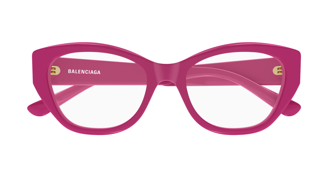 Gafas graduadas balenciaga bb0481o 008 rosa cat eye femenino talla 56mm - Vista de detalle