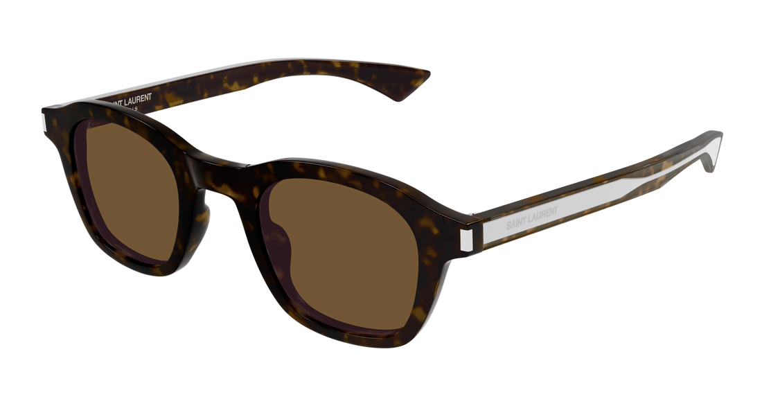 Occhiali da sole saint laurent sl 880 006 havana round/oval/panthos unisex taglia 45mm - Vista principale
