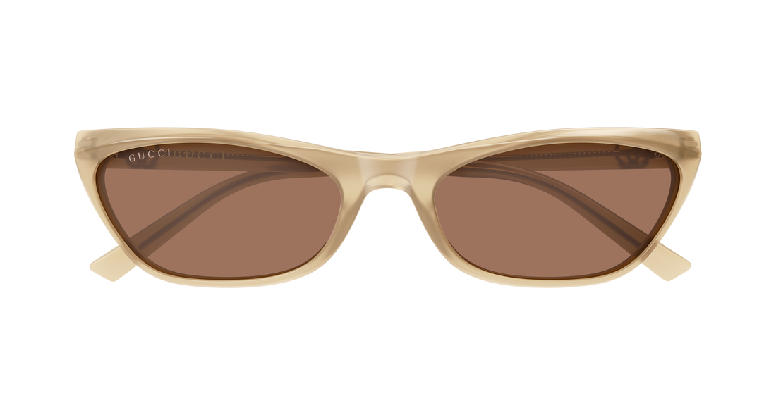 Solglasögon gucci gg2203s 005 beige geometrical/directional femenino storlek 56mm - Detaljvy