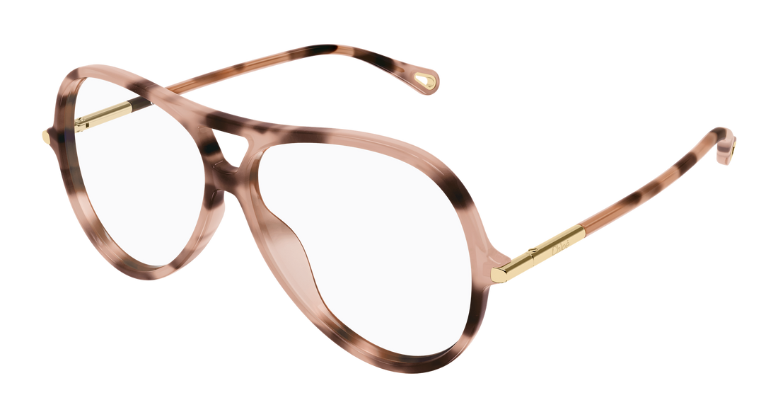 Briller chloé ch0398o 003 havana round/oval/panthos femenino størrelse 59mm - Hovedvisning