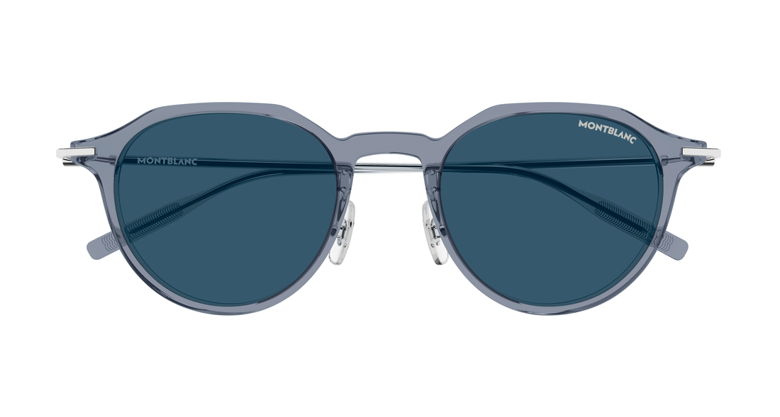 Sonnenbrillen montblanc mb0355s 011 gris round/oval/panthos masculino größe 49mm - Detailansicht