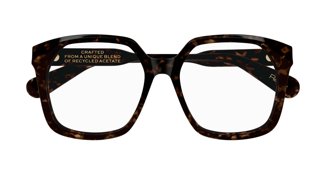 Briller chloé ch0263o 009 havana rectangular / squared femenino størrelse 53mm - Detaljeret visning