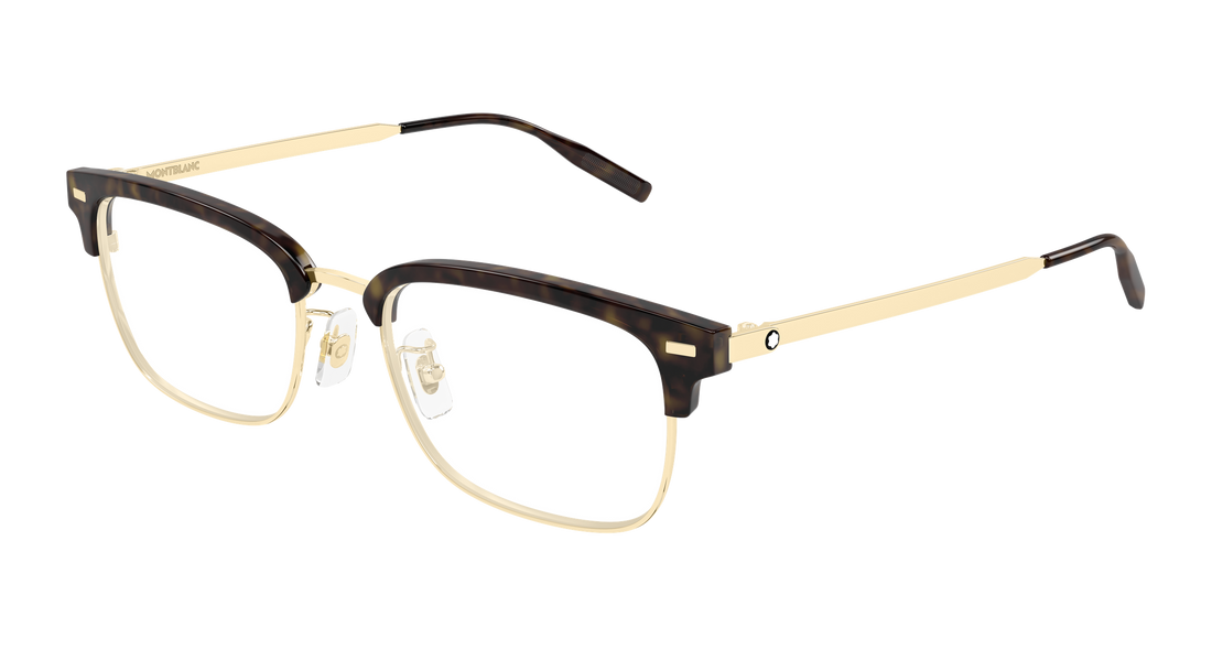 Briller montblanc mb0493oj 003 dorado rectangular / squared masculino størrelse 55mm - Hovedvisning